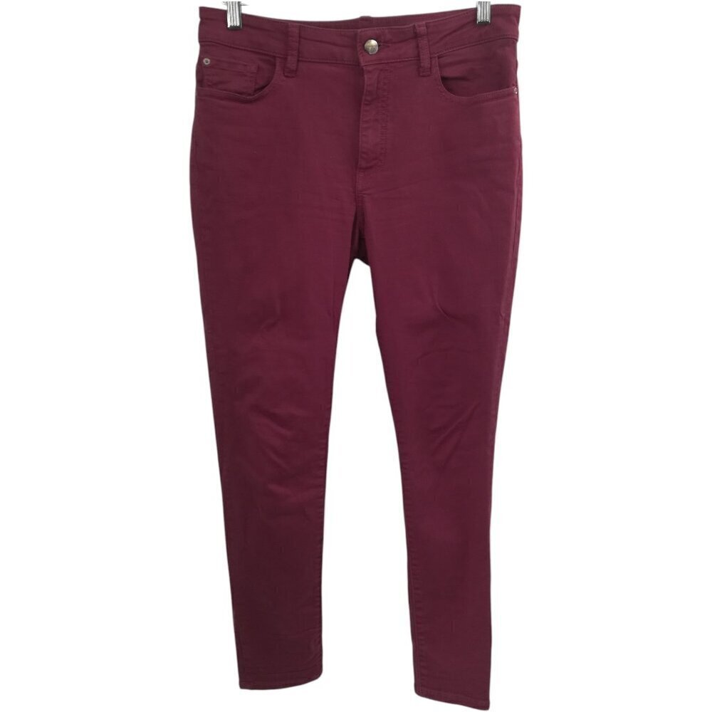 Warp & Weft JFK New York City Skinny Stretch Jeans Pants Size 8 29 Red 5 Pocket